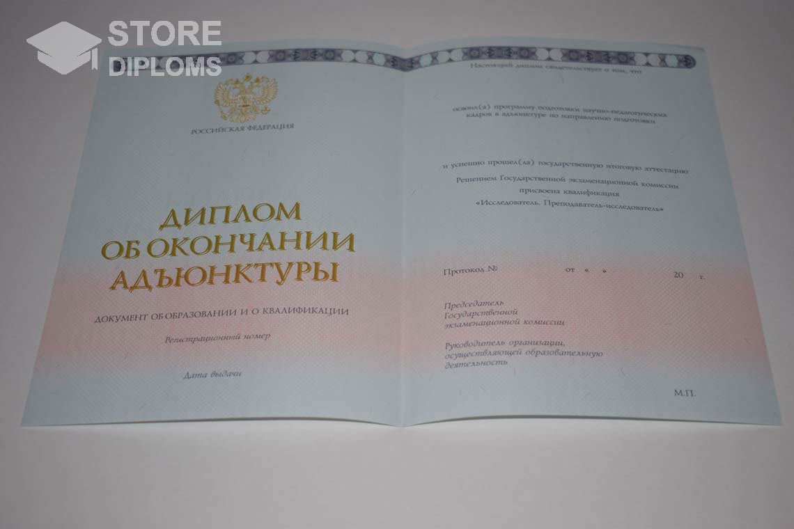 Диплом Адъюнктуры период выдачи 2014-2025  Екатеринбург